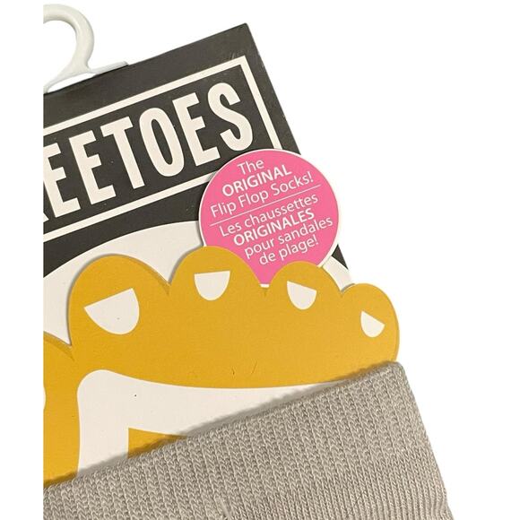 Freetoes Toeless Socks Flip Flop Pedicure Yoga Exercise Travel Gray New One Size - Picture 4 of 11